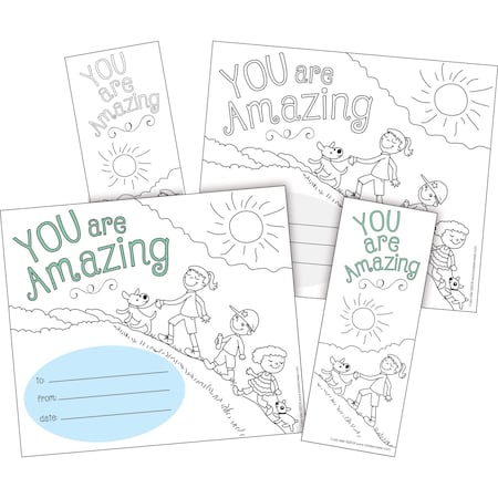 Barker Creek Color Me! You Are Amazing Awards & Bookmarks Set, 30/Set, PK30 431